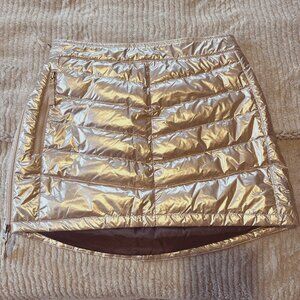 Light Gold Skhoop Down Mini Skirt Size Small